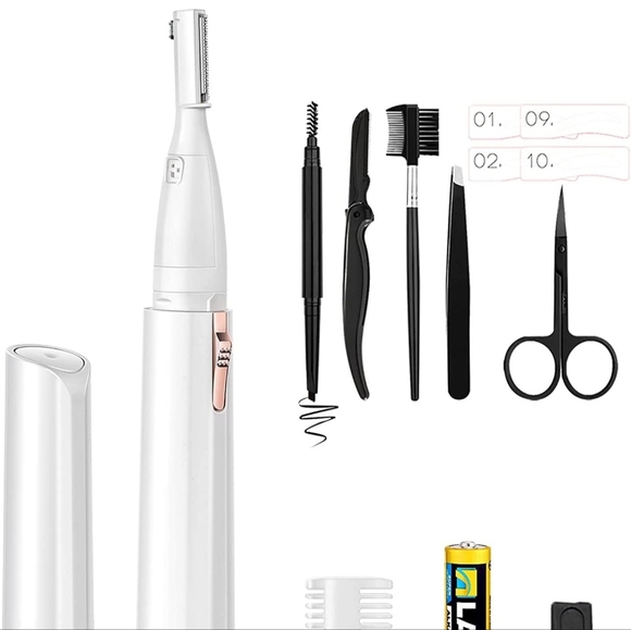 9 in 1 Electric Eyebrow Trimmer Kit for Women Men,Eyebrow Precision Trimmer,Elec - Picture 1 of 12